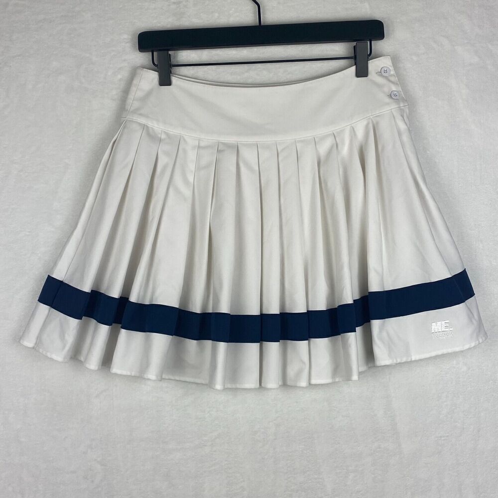Reebok x Melody Ehsani Tennis Skirt Womens 25" White Pleated Pickle Ball Logo